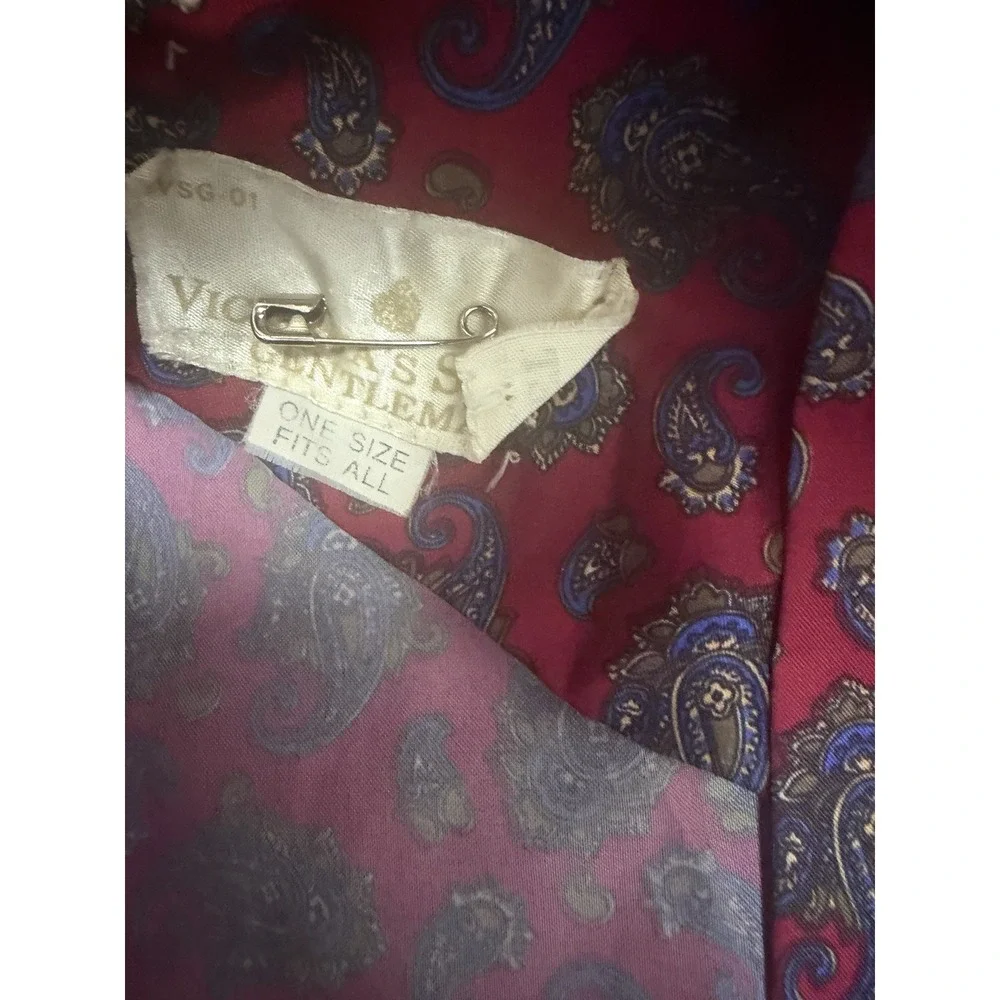 Vintage Victoria's Secret Men's Paisley Robe, Short Sleeve, Collared, OS